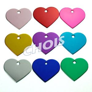 Pendentifs en acier pour chien, nom <span class=keywords><strong>personnalisé</strong></span> à Sublimation en forme de cœur, bon marché, pièces - Product Image 3