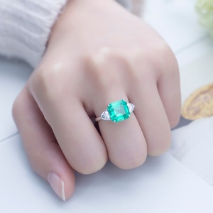 Anillo de Compromiso Messi Jewelry MS-64518k de Oro con Esmeralda Corte Octogonal - Product Image 6