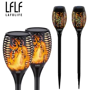 OEM IP65 LED Solar Flackernde Flamme Fackel Lichter Außen landschaft Innenhof Garten Dekoration Lampe Balkon Tanzen Party Lichter