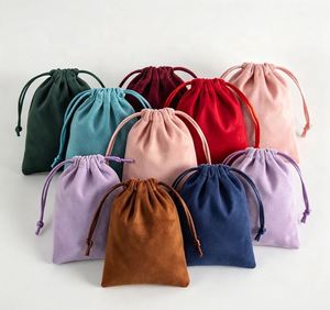 Eco-Friendly Reusable <b>Recyclable</b> Suede Jewelry & Watch Gift Bag with Custom Logo Design for Necklaces Rings Bracelets & More - Product Image 4