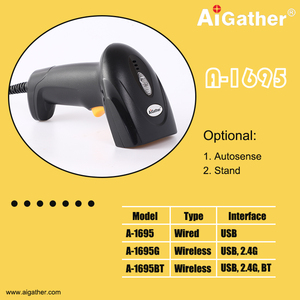 산업용 레이저 무선 바코드 스캐너 1D 2D QR 영수증 현금 등록기 용 휴대용 바코드 스캐너 - Product Image 5