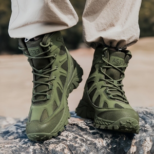 <span class=keywords><strong>Nouvelles</strong></span> bottes de randonnée à semelle épaisse avec hauts hauts pour les sports de plein air pour hommes, <span class=keywords><strong>chaussures</strong></span> de randonnée antidérapantes, résistantes à l'usure et respirantes - Product Image 2