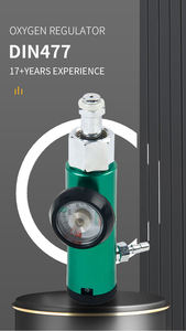 Régulateur <span class=keywords><strong>d</strong></span>'oxygène de style clic avec <span class=keywords><strong>d</strong></span>ébitmètre, construction en laiton et aluminium, marque MEDEASE - Product Image 2