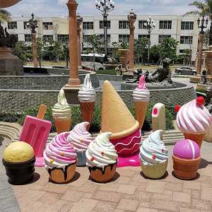 Hot Popular Large Fiberglass Ice Cream Statue Melting Lollipop Outdoor <strong>Christmas</strong> Sculpture Resin Material Model Shop <strong>Decorations</strong> - Product Image 1