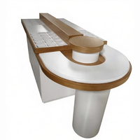Comptoir de présentation de bijoux en bois blanc moderne de luxe sur mesure OEM, vitrine cosmétique pour magasin de détail, centre commercial, boutique