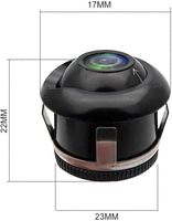 Caméra de recul pour voiture, étanche, 360°, avec trou de fixation de 22,5 mm °   Caméra de recul HD CCD rotative pour voiture, vue de stationnement arrière