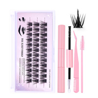 Kit de cils en éventail pré-faits personnalisés de beauté, extension de cils, marque privée, cils en grappe