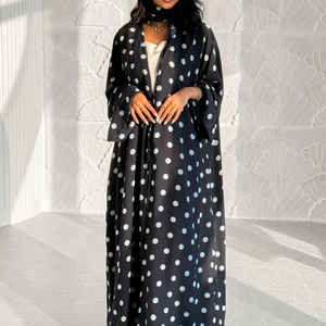 Ensemble deux pièces imprimé à pois noirs <span class=keywords><strong>et</strong></span> blancs pour <span class=keywords><strong>femme</strong></span>, style européen <span class=keywords><strong>et</strong></span> américain, en stock, directement de l'usine - Product Image 2