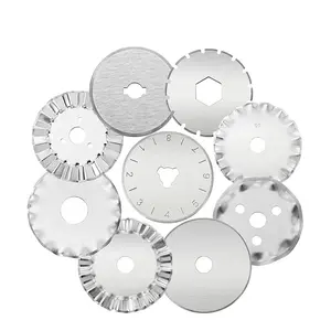 Amazon Venta caliente de acero inoxidable 45mm Skip Perforating Rotary Cutter Blades se adapta a la mayoría de los cortadores rotativos