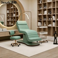 Nouveau Lit de Massage Facial en Cuir Blanc Réglable, Table de Massage Électrique à 3 Moteurs, Lit de Beauté de Luxe, Lit pour Extensions de Cils, Mobilier de Salon