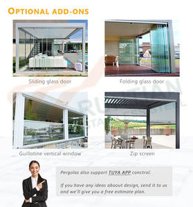 <span class=keywords><strong>Toldo</strong></span> motorizado automático de aluminio moderno, <span class=keywords><strong>toldo</strong></span> retráctil para patio trasero con cubierta de pared, pérgola para exteriores, Gazebo y pabellón - Product Image 5