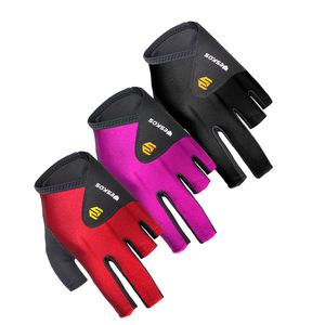 Gants <span class=keywords><strong>de</strong></span> <span class=keywords><strong>billard</strong></span> à 3 doigts ouverts, séchage rapide, antidérapants, respirants, pour snooker, avec logo personnalisé OEM, en polyester, pour la vente en gros - Product Image 4