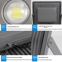 Projecteurs LED professionnels d'extérieur en aluminium étanches IP65 50W-400W haute luminosité antidéflagrants pour tunnels et usines