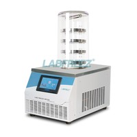Kleine laboratoriumtafelmodel vacuümvriesdroogmachine voor voedsel, fruit, ampullen en biologische monsters