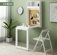 Tables pliantes pour ordinateur portable à fixation murale avec rangement