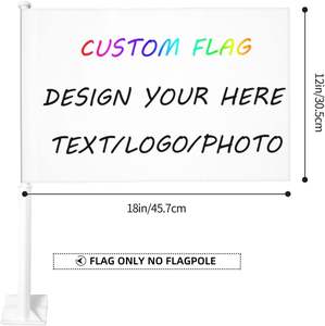 Drapeaux <span class=keywords><strong>de</strong></span> <span class=keywords><strong>voiture</strong></span> personnalisés en gros, créez votre propre drapeau, impression personnalisée, imprimez votre propre logo, photo, texte, <span class=keywords><strong>image</strong></span>, décoratif, 18x12 pouces, taille unique - Product Image 4