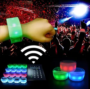 Fabrik Kunststoff fluor zierende Lumineux LED Armband Neonlicht wasserdicht Umwelt Armband xv Jahre
