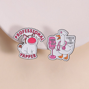 Broches en émail médical « Geese and Cats » pour sacs à dos, bijoux <span class=keywords><strong>de</strong></span> mode pour femmes, cadeau pour amis - Product Image 6