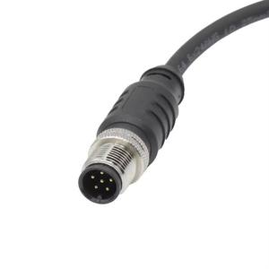 <b>Electrical</b> <b>Wires</b> Industrial Waterproof Connector M12 a Code Circular 6 Pin Male Plug to 8 Pin Male Plug Double Head Cable - Product Image 3