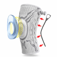 Genouillère de soutien réglable à bouton stabilisateur, élastique et respirante, pour le basketball, la course et le fitness