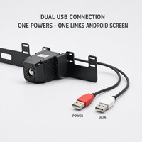 Kamera Termal Otomotif LHODR 384x288 Penglihatan Malam AI Deteksi Pejalan Kaki Kendaraan Hewan Android Dual USB 50Hz