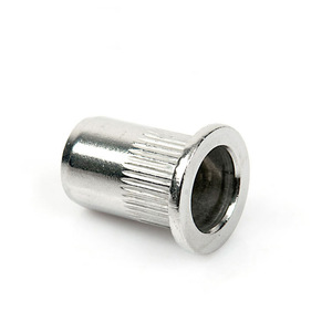 Thép không gỉ 304 Đầu phẳng có khía đinh tán Nut với dọc knurling cho Inox 304 <span class=keywords><strong>SS</strong></span> rivnut ren chèn - Product Image 6