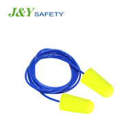 Bouchons d'oreilles jetables en mousse PU souple avec méthode d'insertion par poussée et cordon pour dormir