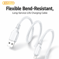 Cable Trenzado de Nailon USB Tipo C a Tipo C XTAURI PD100W, USB2.0 480Mbps 20V 5A, Carga Súper Rápida, Certificación CE RoHs Reach