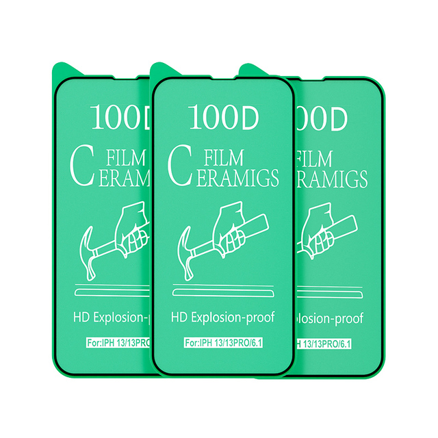 Mobile Phone Screen Protector 100D HD Ceramics Film Anti Scratch Phone Tempered Glass Protective Film for iPhone 13 14 15ProMax