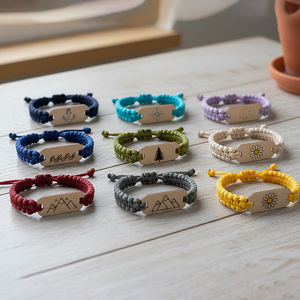 Fabricante Atacado Evento Acesso Controle Reciclável Eco Ajustável Tecido Inteligente Pulseira RFID NFC Madeira Pulseira - Product Image 1