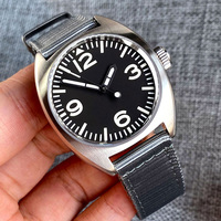 36mm unisexe 20bar étanche en acier montre automatique hommes NH35 PT5000 kaki Nylon Band AR bombé saphir Reloj Hombre lumineux