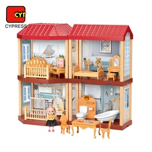 <span class=keywords><strong>Maison</strong></span> de poupée de luxe avec meubles et éclairage pour filles - Product Image 2