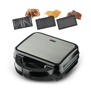 7 5 3 in 1 Mini elettrico facile da pulire Non Stick multifunzione piastre modificabili Auto Timer Grill bolle ciambelle macchina per <span class=keywords><strong>Waffle</strong></span> - Product Image 3