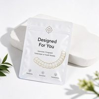 Sac d'emballage personnalisé pour aligneurs dentaires, réutilisable, givré, avec fermeture éclair, pochette de rangement transparente pour appareils orthodontiques avec fermeture à glissière