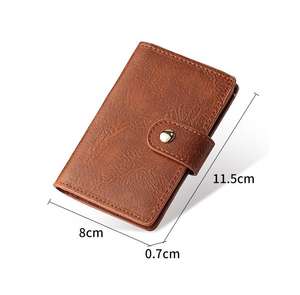 Yeni Şık Suni Deri Cüzdan Büyük Kapasiteli Zarif Çanta Snapper Basit Kart Çantası İş Promosyon İş Hediyesi - Product Image 6