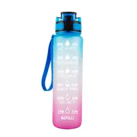 Frosted Plastic Water Bottle with Time Marker