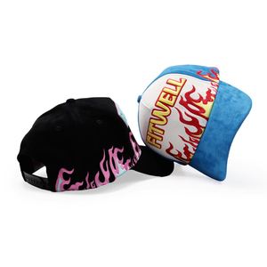 Gorras de Béisbol de Terciopelo de Alta Calidad con Bordado Completo en 5 Paneles, Diseño de Llama, Venta al Por Mayor, con Logotipo Personalizado - Product Image 5