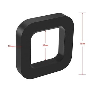 Tow Hook <b>Cushioning</b> <b>Pad</b> 75mm x 52mm Black Nitrile Noise Reduction Suspension Receiver - Product Image 1