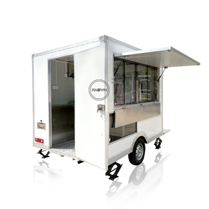 2024 2.5M Longueur Mobile Alimentaire Remorque Café Crème Glacée Chariot Hot Dog Vin Rouge Kiosques Van Camion avec Thai Crème Glacée Machine - Product Image 3