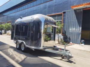 Entier en acier inoxydable Camp remorque de nourriture entièrement équipée voiture-restaurant concession restauration camion de nourriture burger chariot de nourriture café - Product Image 5