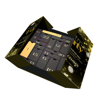 Boîte en carton vide pour calendrier de l'avent en gros, calendrier de l'avent artisanal personnalisé, boîte d'emballage avec impression numérique