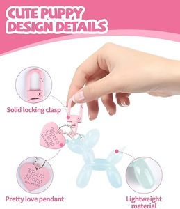 Reliable Ship Jelly Balloon Dog Keychain for Teens Girls <b>Cute</b> Resin Dog Keyring Bag Charms <b>Purse</b> Pendant Aesthetic Gifts RTS - Product Image 3