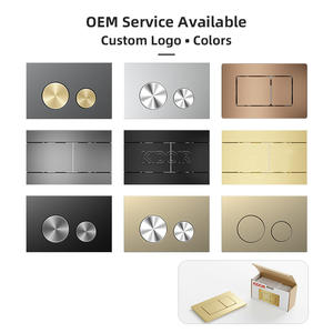 Placa <span class=keywords><strong>de</strong></span> Descarga para Inodoro Kidoir Gris Pistola con Botones Dobles, Diseño Moderno Ecológico, <span class=keywords><strong>Cisterna</strong></span> Oculta Cuadrada para Baño - Product Image 4