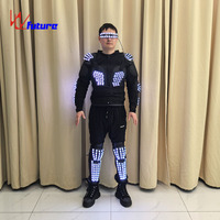 Costume LED Warrior, armure robotique futuriste, tenue de performance pour spectacles sur scène, événements de danse, festivals, défilés, cosplay