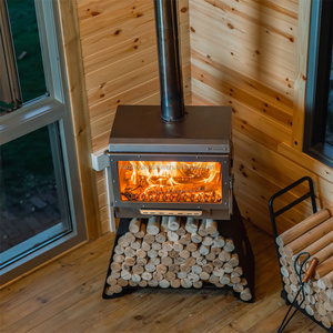 Poêle à bois sur pied personnalisé par le fabricant, poêle à bois chauffant en acier inoxydable - Product Image 4