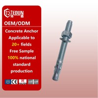 Ancre à coin en acier inoxydable galvanisé SS304 SS316, type vis, pour réparation automobile, escalade, spéléologie, vente directe usine