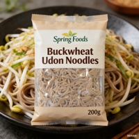 Nouilles Udon saines instantanées à faible teneur en gras, cuites en sachet, pour régime alimentaire