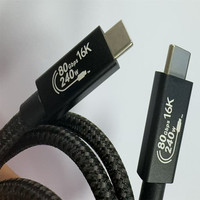 Cable de Carga Rápida HL USB 5.0 Tipo-C C 5A, Revestimiento de Nailon y Aluminio, Cubierta de PVC, Transferencia de Datos de 80 Gbps para Dispositivos Android PD y Computadoras
