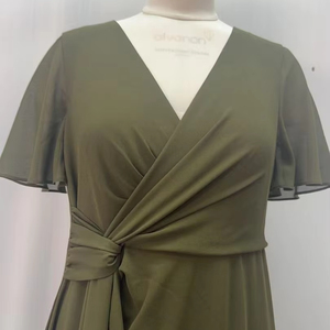 Chiffon-Maxikleid für Damen mit Gürtel, Sommer, elegant, schmal geschnitten, lässig, lange Partykleider, Vestidos - Product Image 1