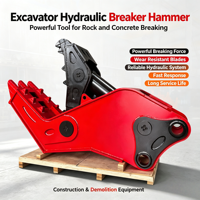 Marteau broyeur hydraulique robuste pour excavatrice, démolisseur de béton et de barres d'acier, attache CE
